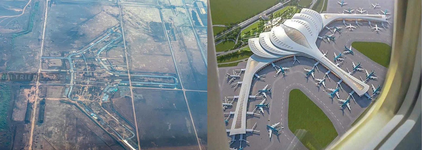 Sân bay Long Thành - 2023 - Tiến độ xây dựng. 