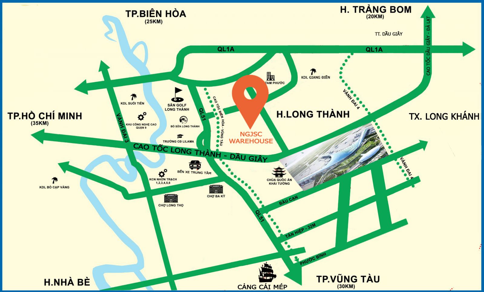 Hạ tầng giao thông khu vực xung quanh sân bay quốc tế Long Thành